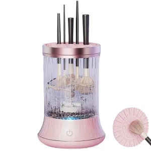Makeup Brush Cleaner machine, Electric Makeup Brush Cleanser, Automatic Spinning Make Up Brush Cleaner Tools for Makeup Brush and Sponges(Plug-In)