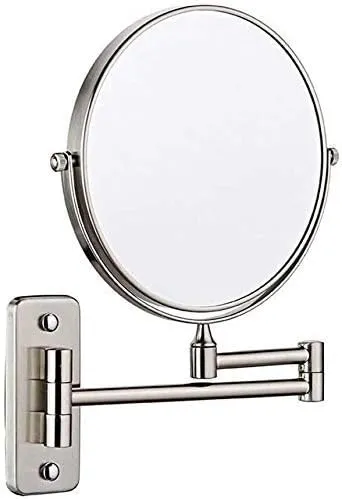 Makeup Mirror 8-inch Two-Sided Swivel Wall Mounted Mirror Extending Folding Bathroom Shaving Cosmetic Make Up Mirror