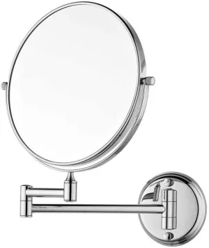 Makeup Mirror 8 Inch Wall Mounted Shaving Mirror Extending Folding Double Side Cosmetic Make up 3X Magnification Bathroom Makeup Mirror with Drilling or Without Drilling