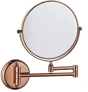 Makeup Mirror 8inch TwoSided Swivel Wall Mounted Mirror Extending Folding Bathroom Shaving Cosmetic Make Up Mirror (Color : #3)