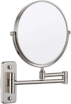 Makeup Mirror Vanity Mirror Wall Mounted Makeup Mirror 8- inch Two- Sided Swivel Wall Mounted Mirror, Extending Folding Bathroom Shaving Cosmetic Make