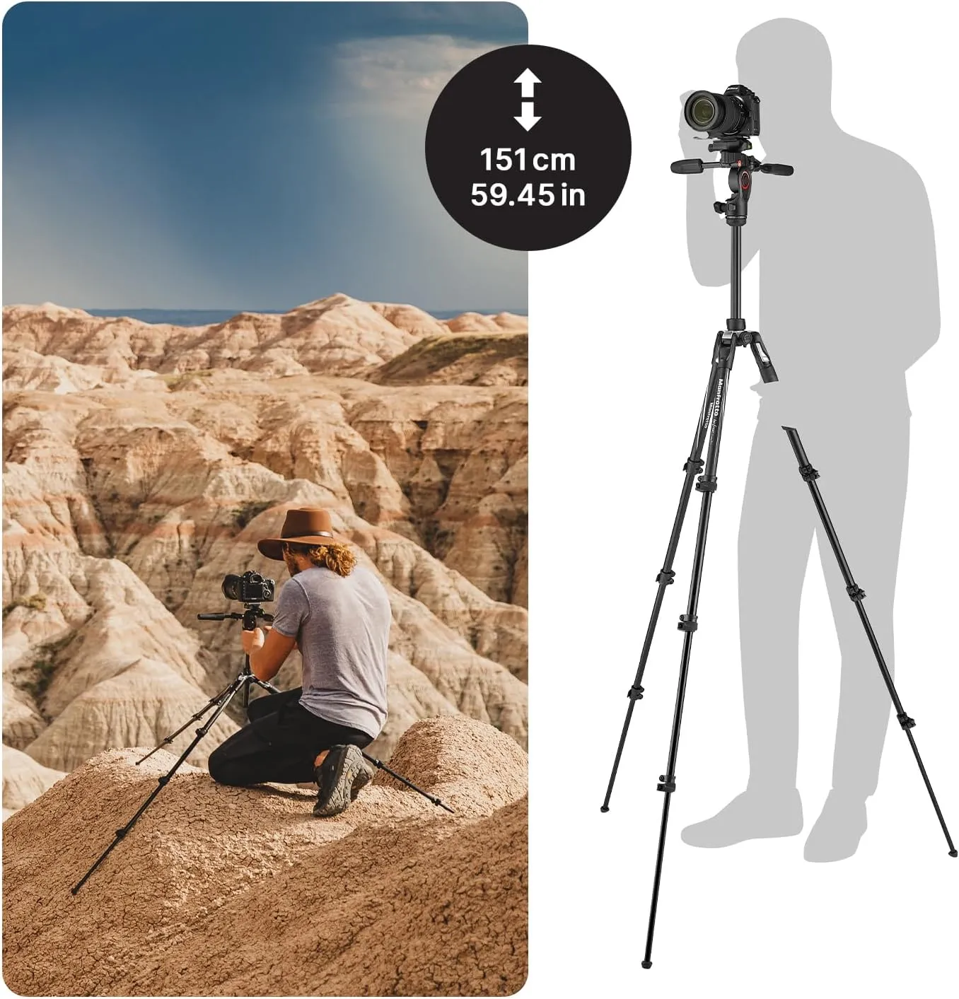 Manfrotto Befree 3-Way Live Advanced 4-Section Tripod with Befree 3-Way Live Head