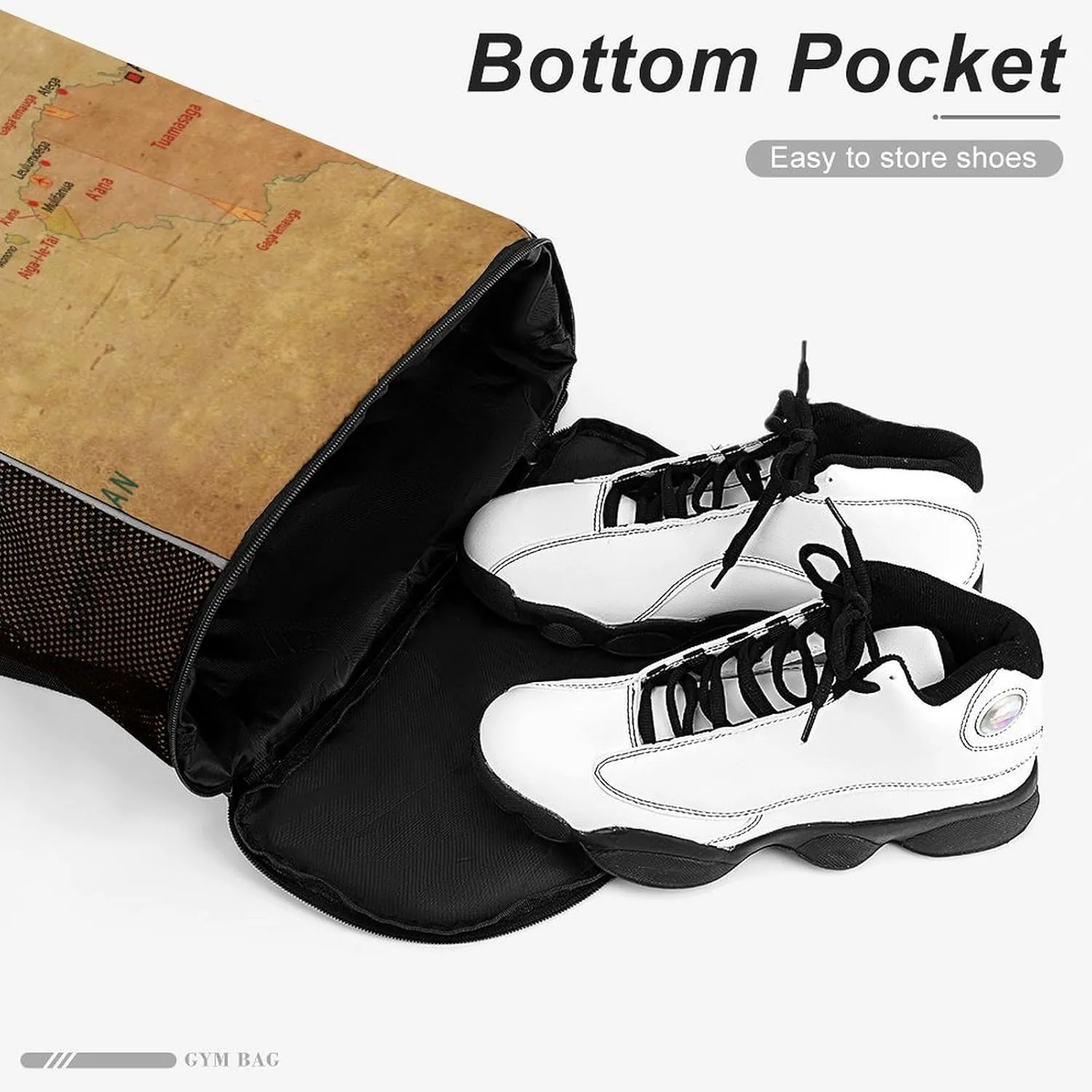 Map of South Africa Storage Bag Drawstring Sports Pocket Backpack, Shoe Bags, Multi-Function Bags