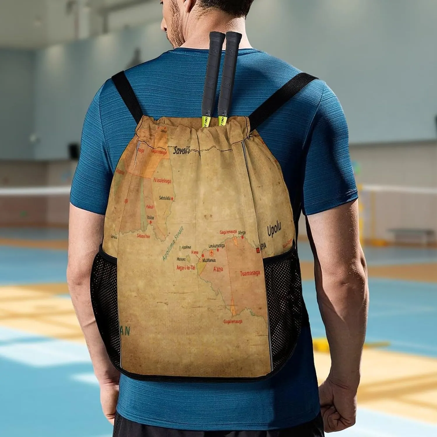 Map of South Africa Storage Bag Drawstring Sports Pocket Backpack, Shoe Bags, Multi-Function Bags