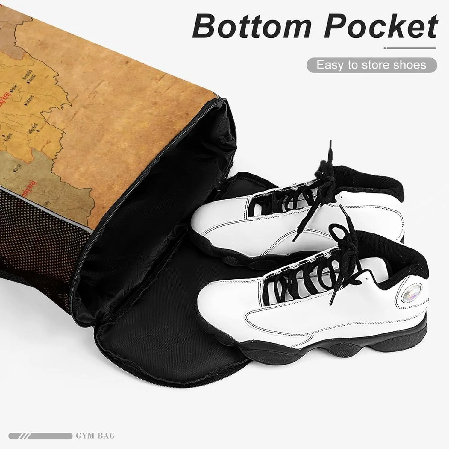 Map of South Africa Storage Bag Drawstring Sports Pocket Backpack, Shoe Bags, Multi-Function Bags