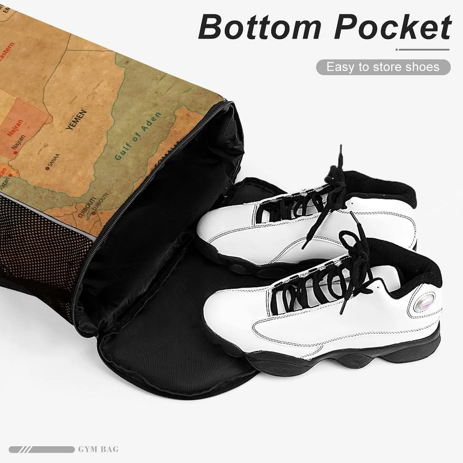 Map of South Africa Storage Bag Drawstring Sports Pocket Backpack, Shoe Bags, Multi-Function Bags