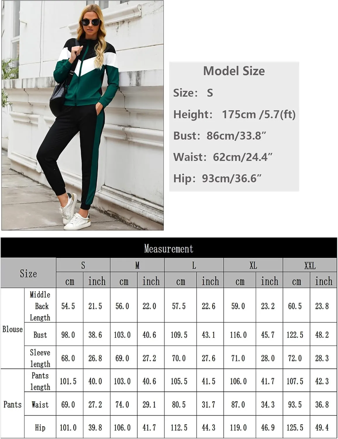 Marvmys Women's Tracksuit Set 2 Piece Sweatsuit Outfits Long Sleeve Zip Up Lounge Jogger Set with Pocket