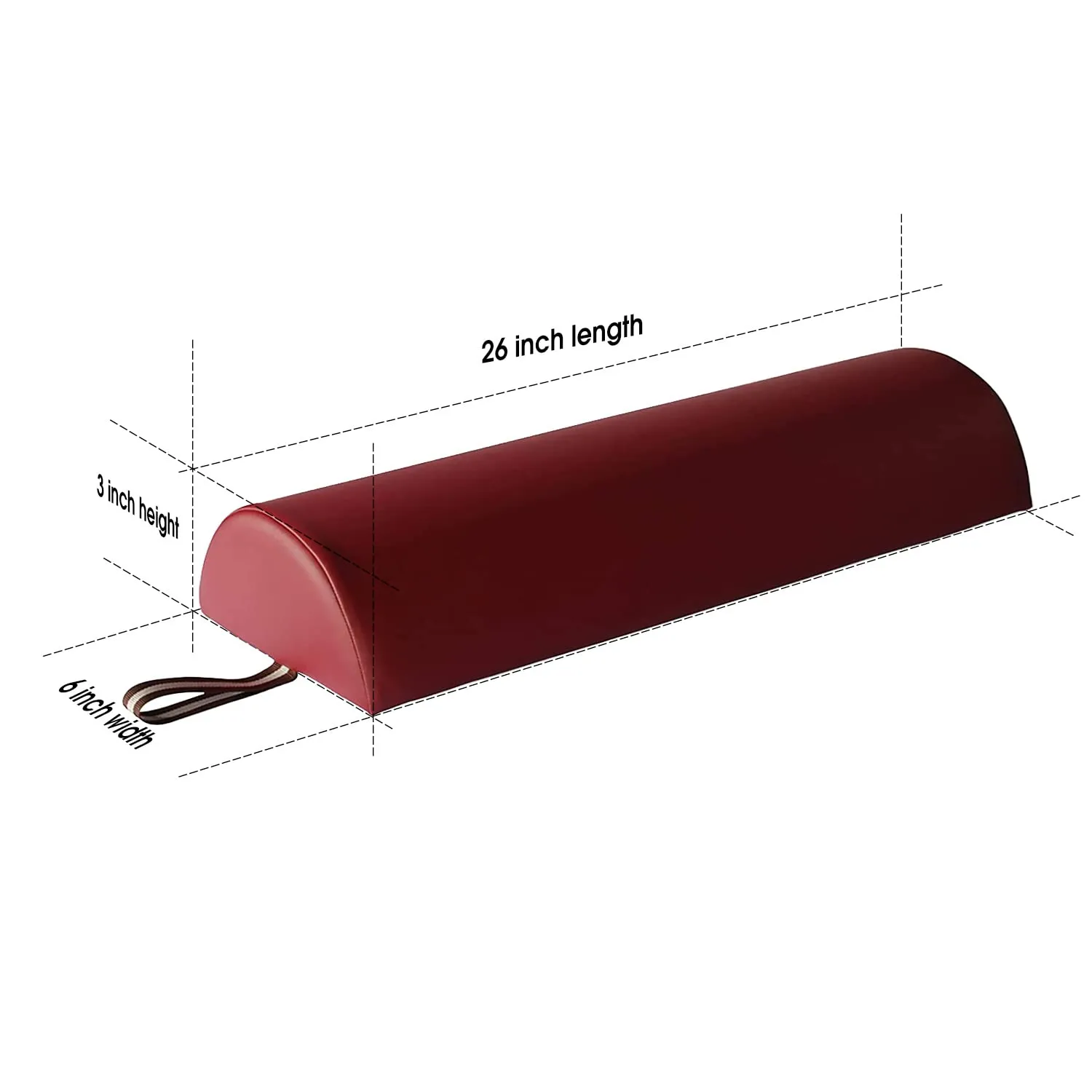 Master Massage Equipment Table Bolster Pillow Cushion Pad Memory Foam for Massage,Spa,Beauty,Tattoo Bed (Burgundy)