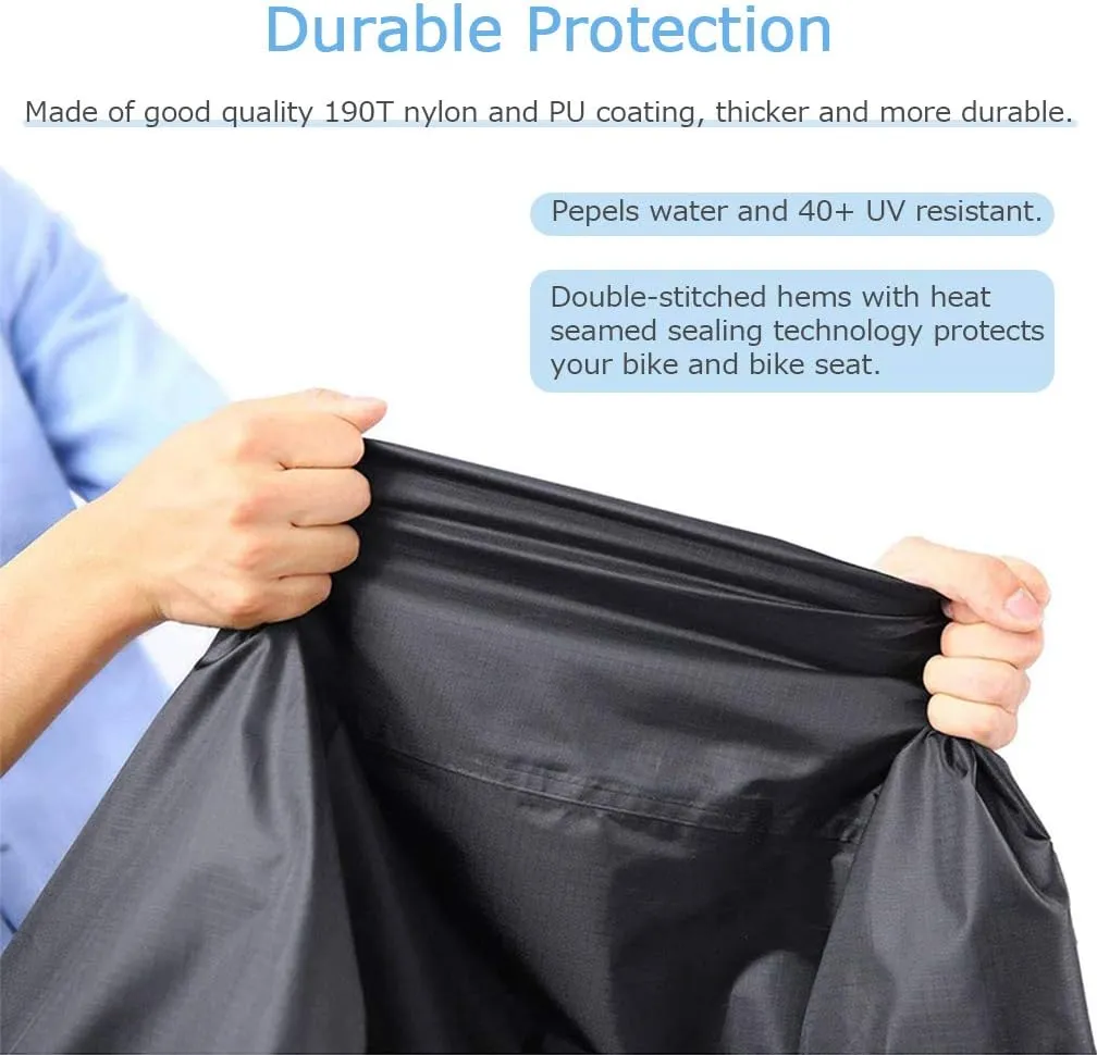 Maveek Bicycle Cover Waterproof Outdoor Storage Bike Cover, Rain Snow Wind Proof Tarp Tent Shed Dust Dirt Resistant All Weather Cycle Protection UV Summer Indoor Garage