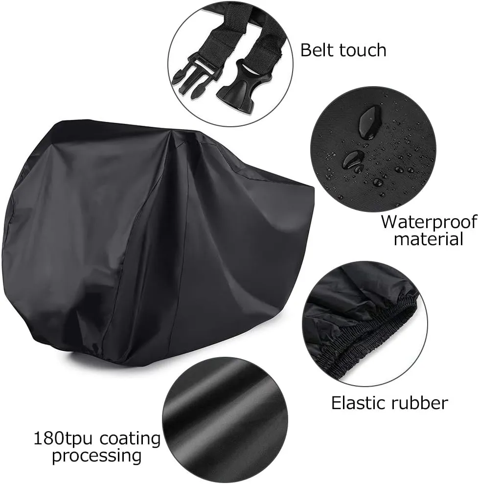 Maveek Bicycle Cover Waterproof Outdoor Storage Bike Cover, Rain Snow Wind Proof Tarp Tent Shed Dust Dirt Resistant All Weather Cycle Protection UV Summer Indoor Garage