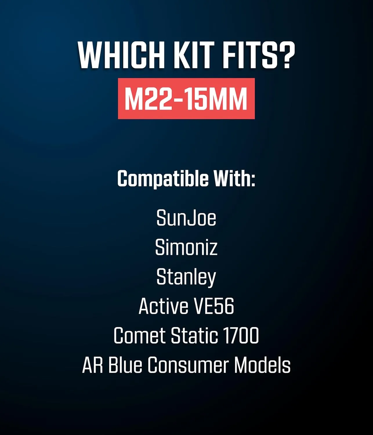 McKillans® M22-15mm Pressure Washer Quick Connect Kit, M22-15mm to 3/8" Male Female Quick Disconnect Kit for Power Washer (Stainless Steel)