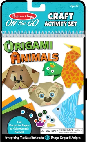 Melissa & Doug On the Go Origami Animals Craft Activity Set - 38 Stickers, 40 Origami Papers