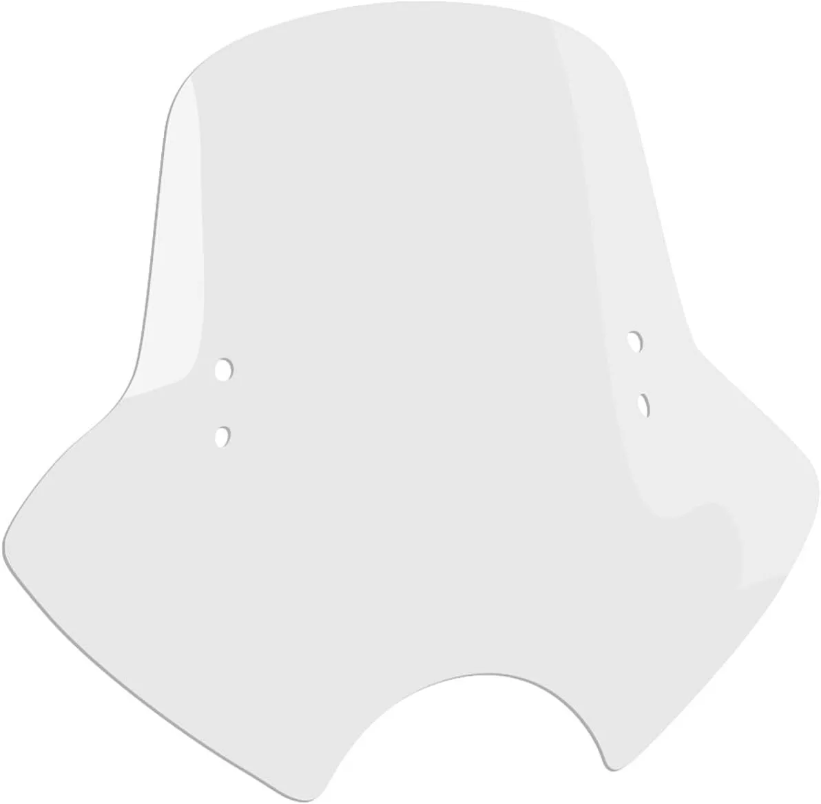 Memphis Shades Demon Windshield with Handlebar Mounting Kit (Clear)