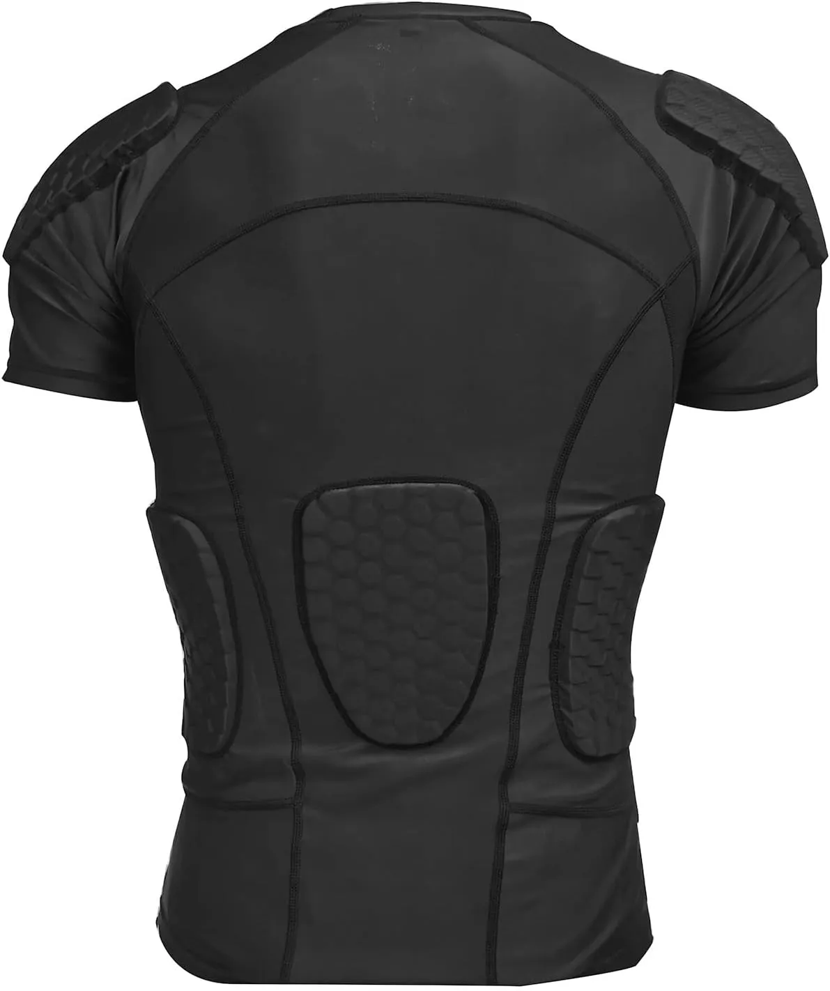Men Padded Compression Shirt Football Rib Protectors 6-Football Pads Chest Protector Padded Shirt Protective Gear for Football Baseball Basketball
