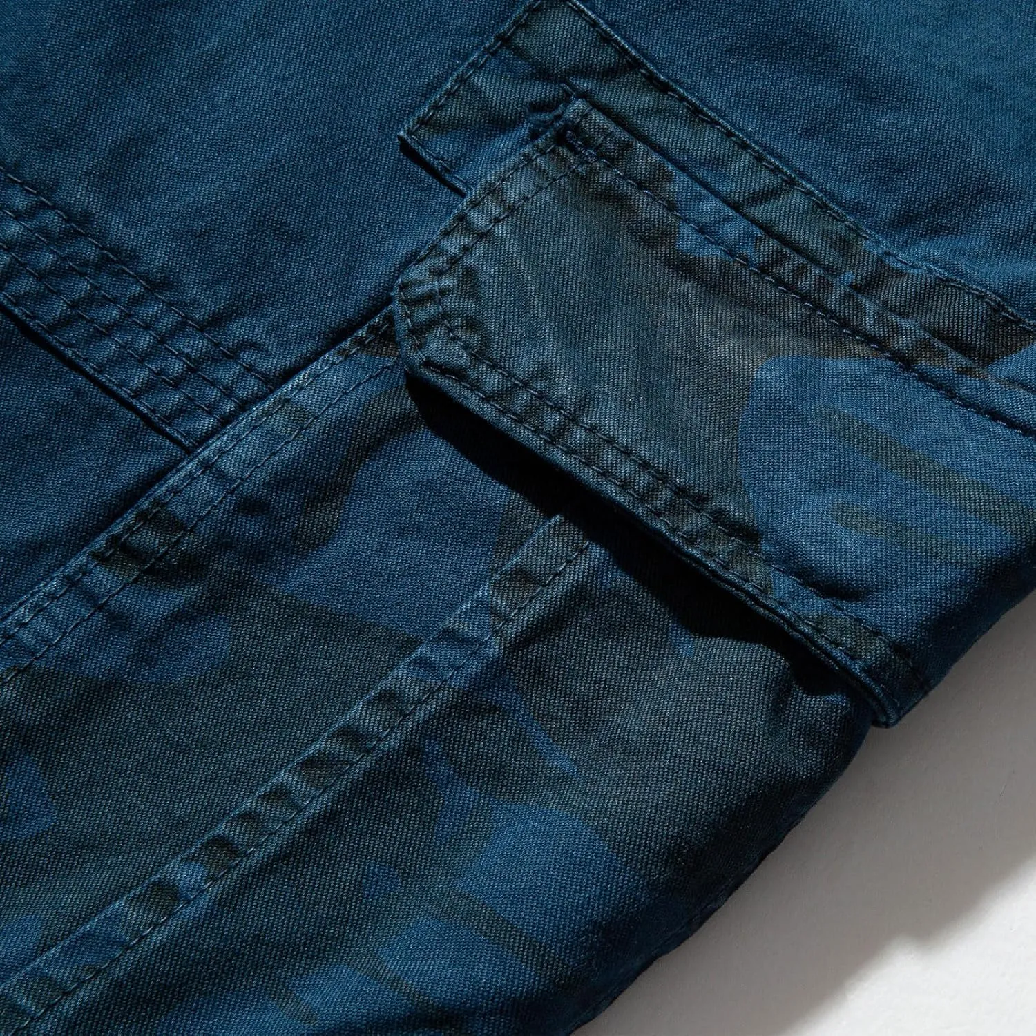 Men's Camo Cargo Shorts Relaxed Fit Multi-Pocket Outdoor Camouflage Cargo Shorts Cotton Belt not Included