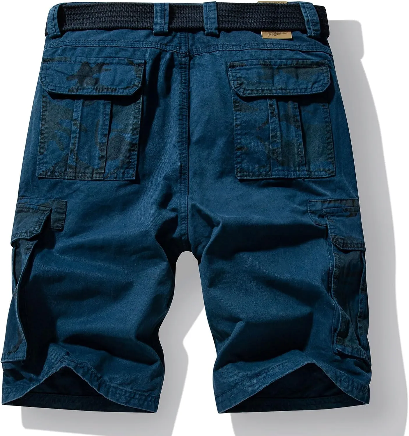 Men's Camo Cargo Shorts Relaxed Fit Multi-Pocket Outdoor Camouflage Cargo Shorts Cotton Belt not Included