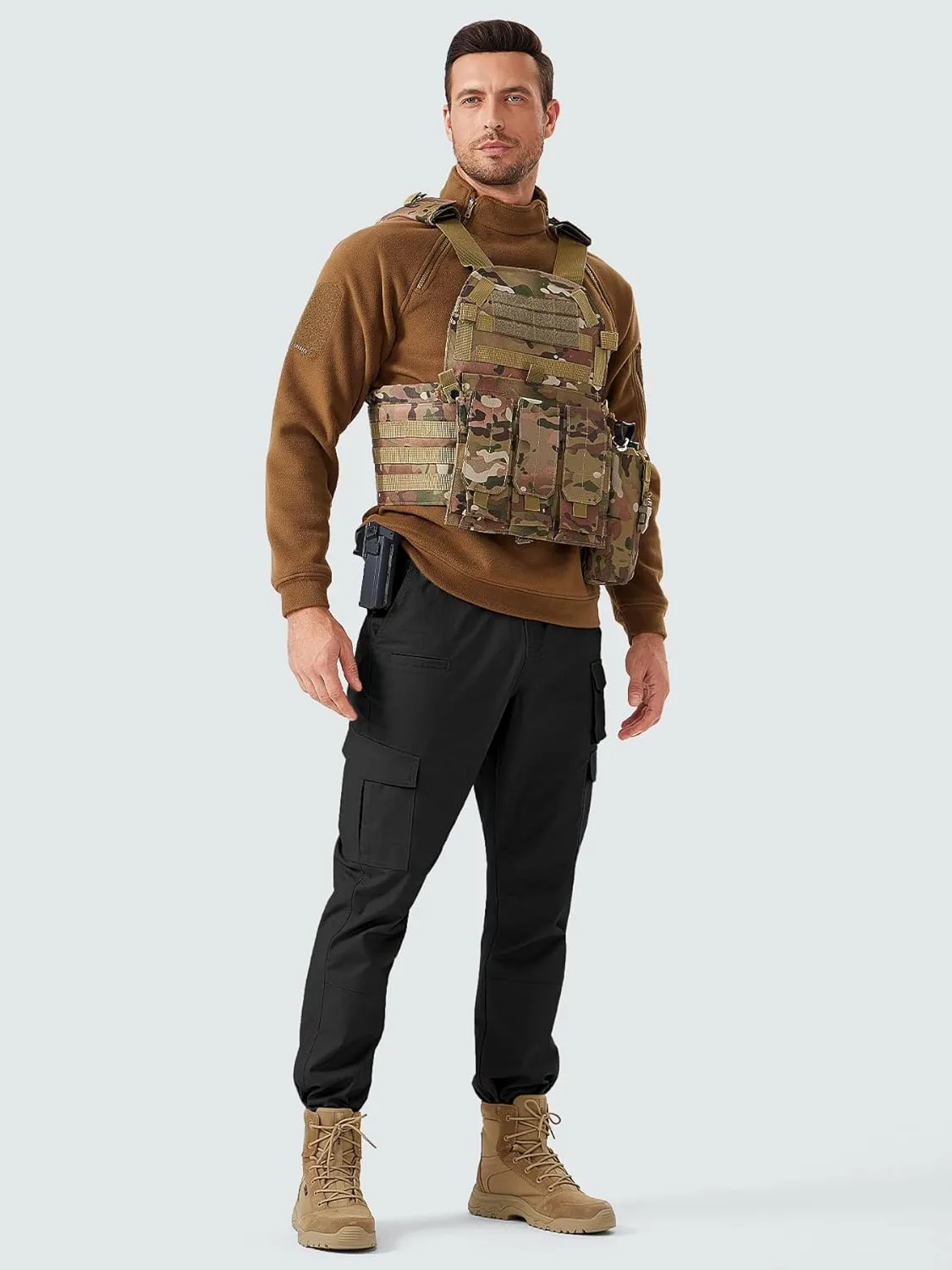 Men's Cargo Work Pants Water Resistant Tactical Pants 29"/31"/33" Lightweight Hiking Ripstop Pants Outdoor Apparel
