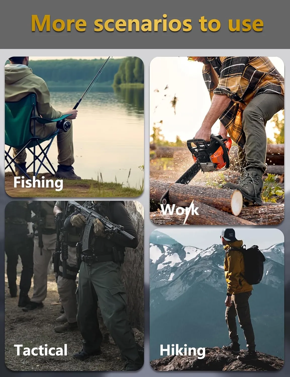 Mens Cargo Work Pants Waterproof Hiking Pants for Men Ripstop Tactical Pants Multi Work Pants with 7 Pockets