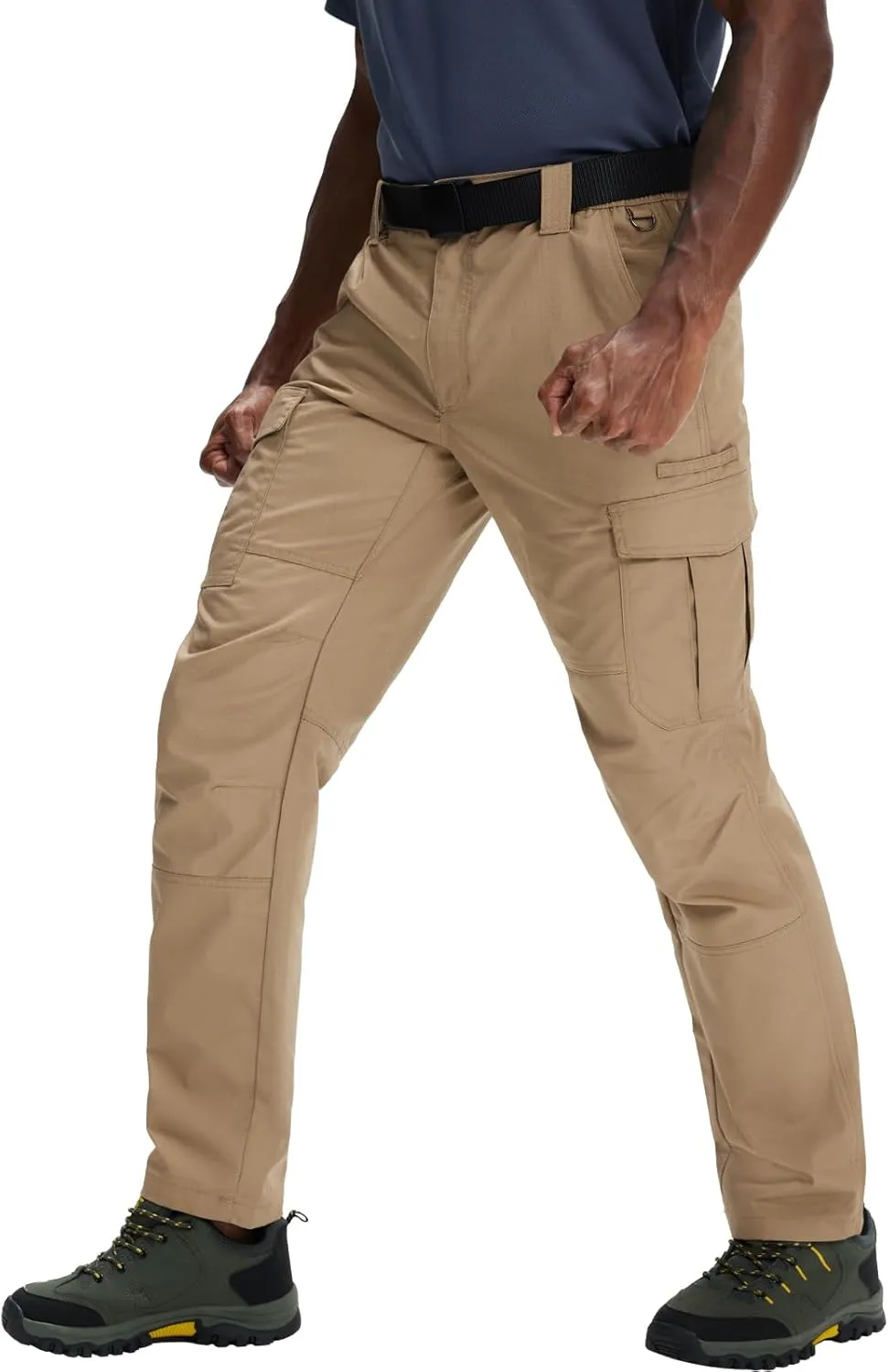 Mens Cargo Work Pants Waterproof Hiking Pants for Men Ripstop Tactical Pants Multi Work Pants with 7 Pockets