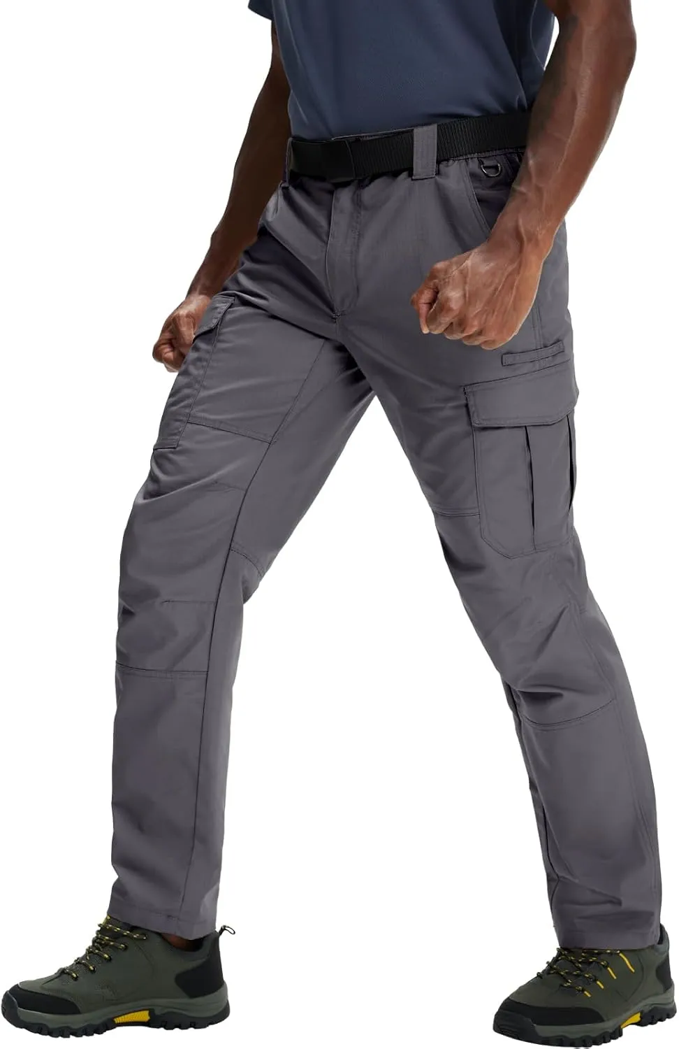 Mens Cargo Work Pants Waterproof Hiking Pants for Men Ripstop Tactical Pants Multi Work Pants with 7 Pockets