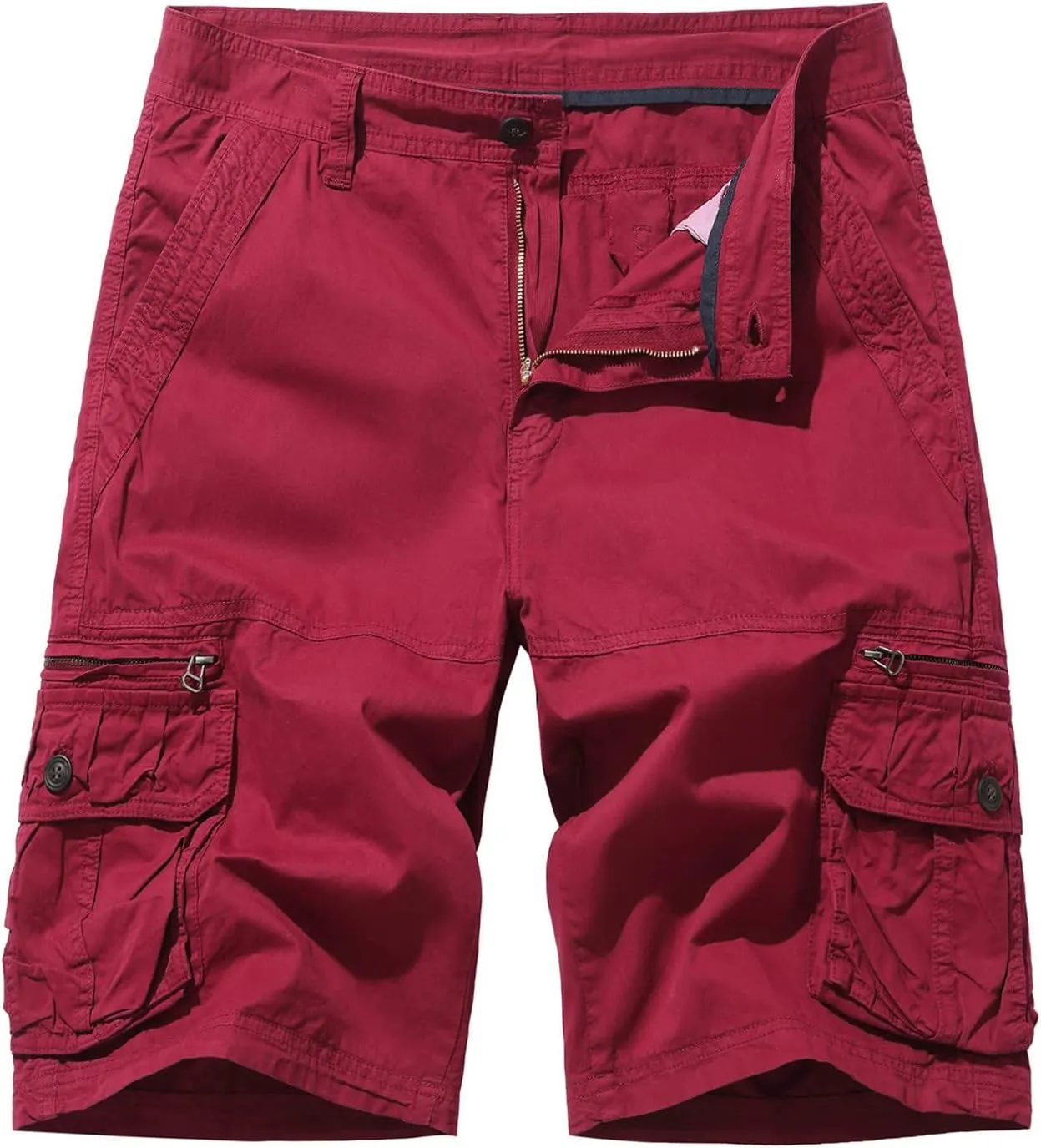Mens Casual Shorts 7 Inch Inseam Stretch Multi Pocket Cargo Shorts Regular Fit Hiking Athletic Shorts Trendy Clothes