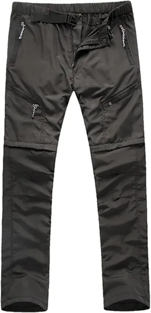 Mens Convertible Hiking Pants Outdoor Cargo Quick Dry Zip Off Lightweight Fishing Pants with Multi Pocket