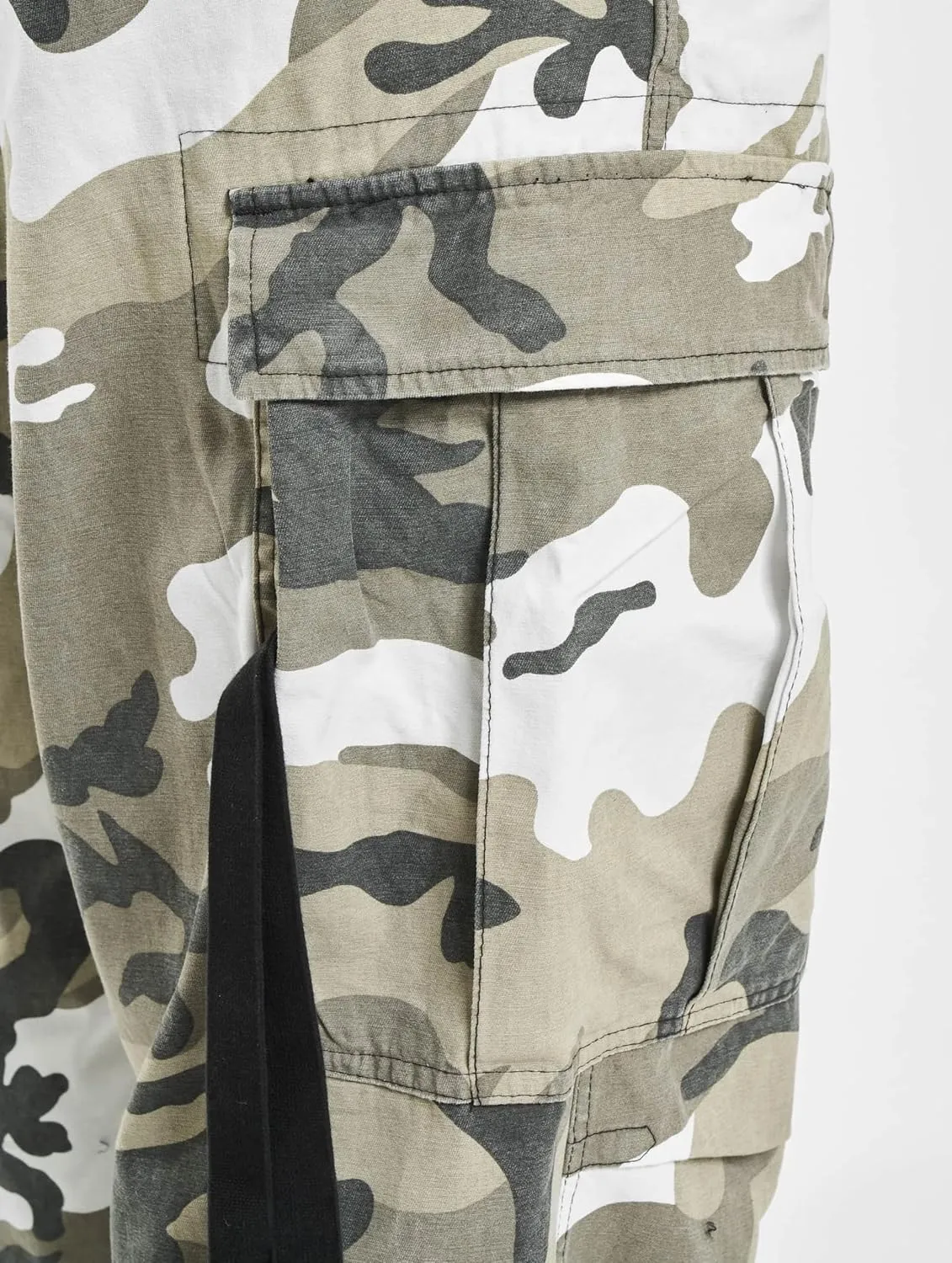 Men's Cotton Loose-fit Vintage Washed Look Multi Pocket Casual Cargo