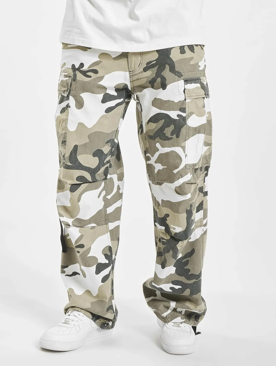 Men's Cotton Loose-fit Vintage Washed Look Multi Pocket Casual Cargo