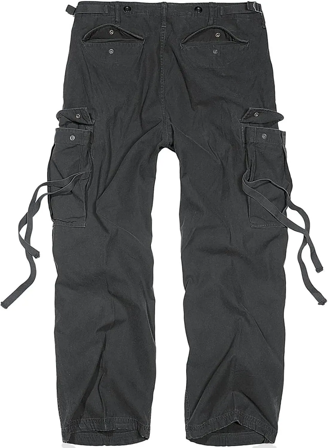 Men's Cotton Loose-fit Vintage Washed Look Multi Pocket Casual Cargo