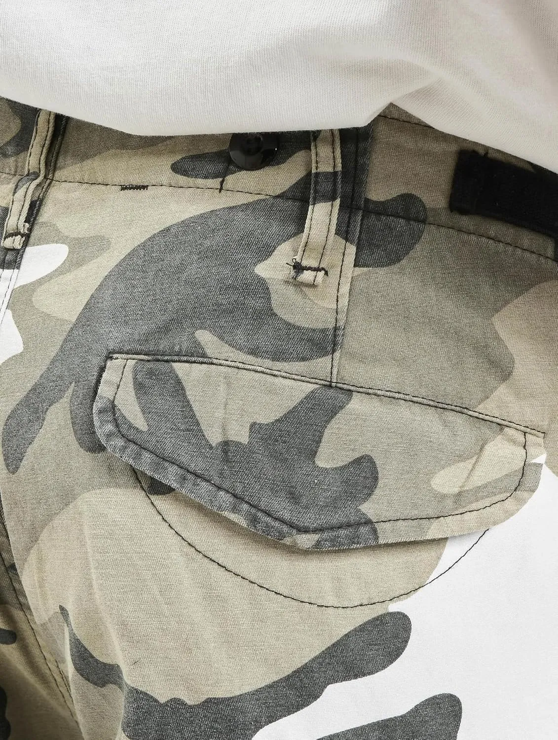 Men's Cotton Loose-fit Vintage Washed Look Multi Pocket Casual Cargo