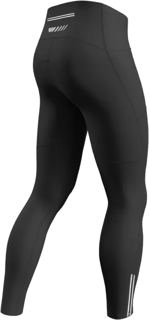 Mens Cycling Pants,4D Padded Road Bike Bicycle Tights Outdoor Biking Leggings with Pockets