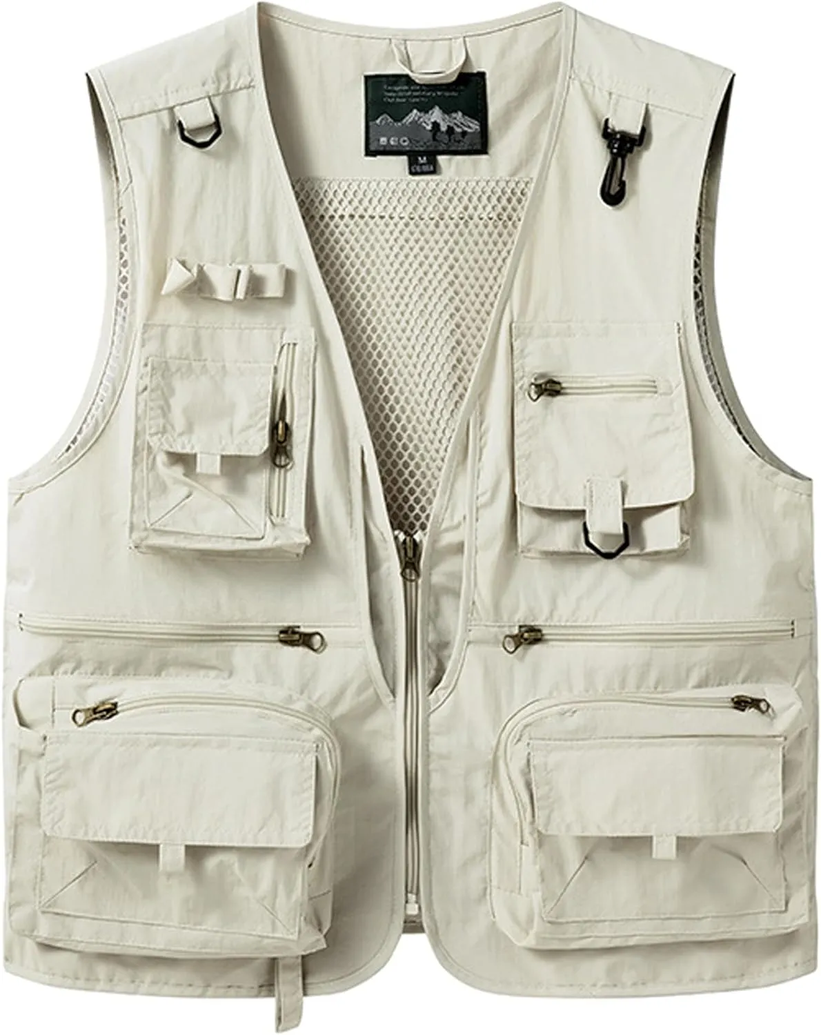 Men's Lightweight Mesh Fishing Vest Utility Outdoor Multi-Pocket Hunting Cargo Vest