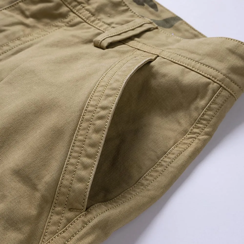Men's Multi Pockets Cargo Shorts Summer Relaxed Fit Cotton Work Shorts
