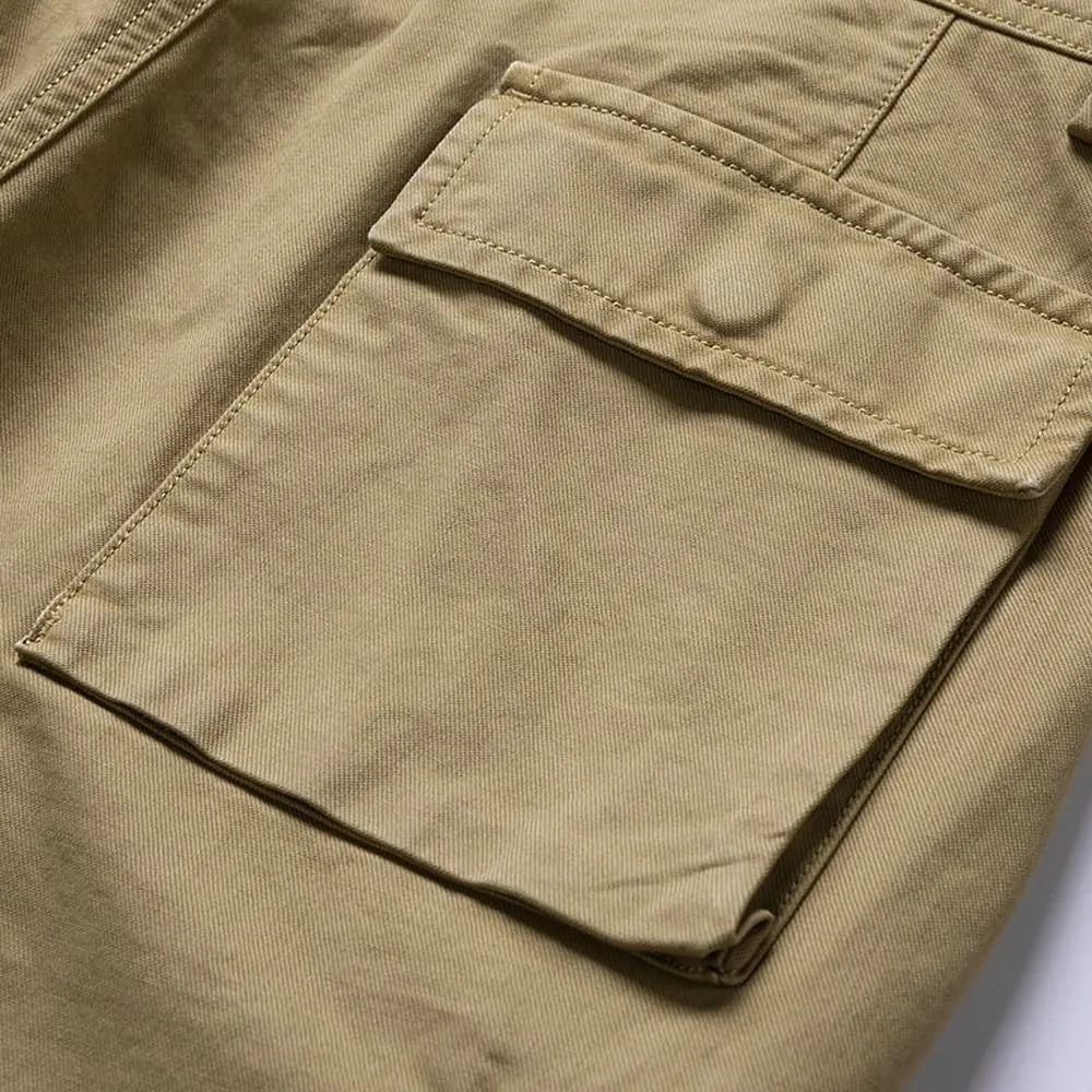Men's Multi Pockets Cargo Shorts Summer Relaxed Fit Cotton Work Shorts