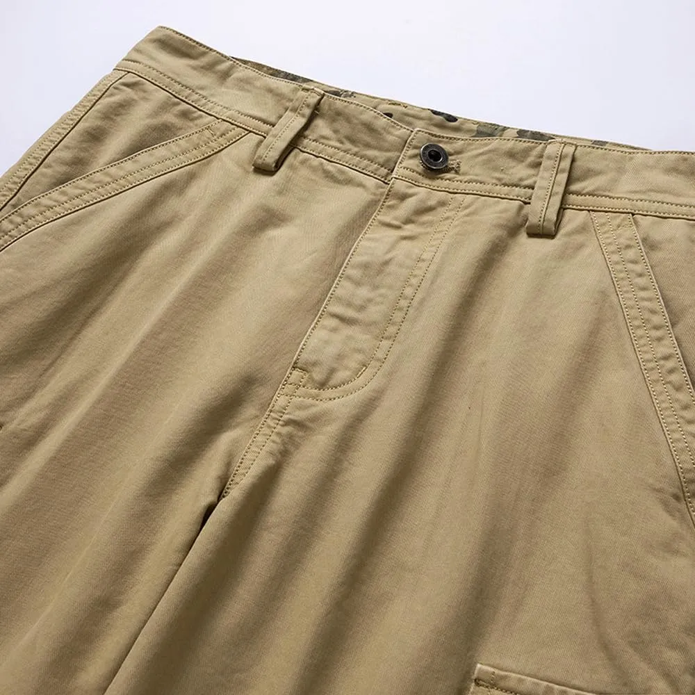 Men's Multi Pockets Cargo Shorts Summer Relaxed Fit Cotton Work Shorts