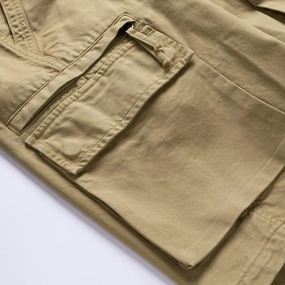 Men's Multi Pockets Cargo Shorts Summer Relaxed Fit Cotton Work Shorts