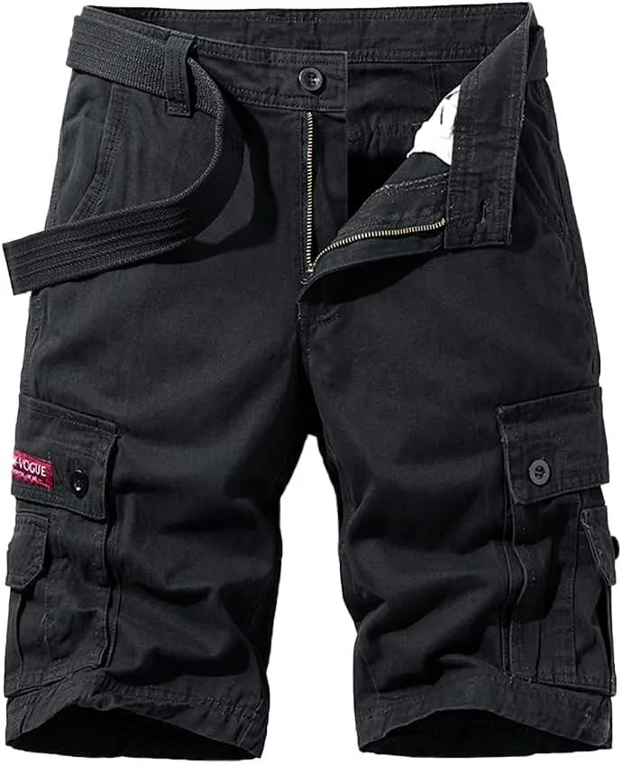 Men's Multi Pockets Cargo Shorts Summer Slim Fit Cotton Tactical Shorts