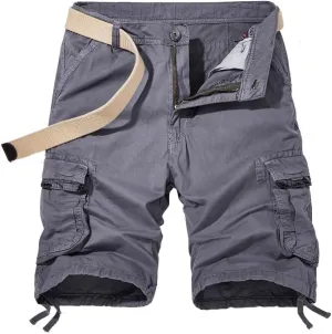 Men's Multi Pockets Military Cargo Shorts - Summer Cotton Regular Fit Tactical Shorts