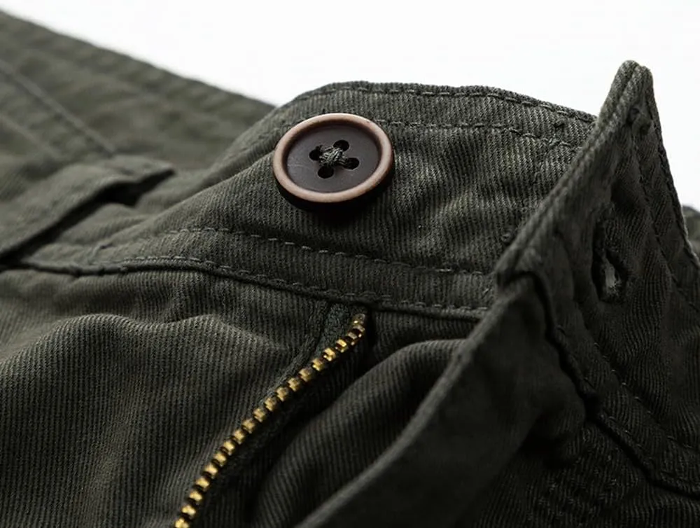 Men's Multi Pockets Military Cargo Shorts Summer Regular Fit Cotton Tactical Shorts