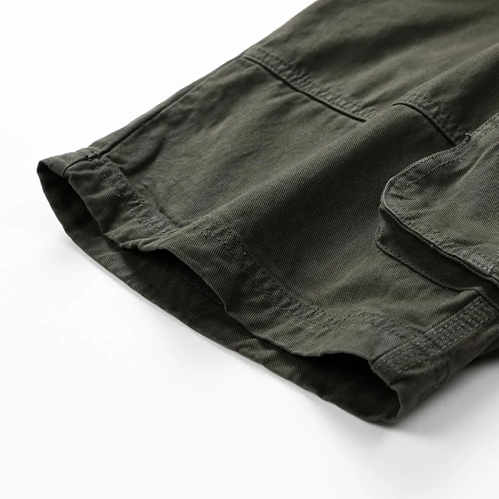 Men's Multi Pockets Military Cargo Shorts Summer Regular Fit Cotton Tactical Shorts