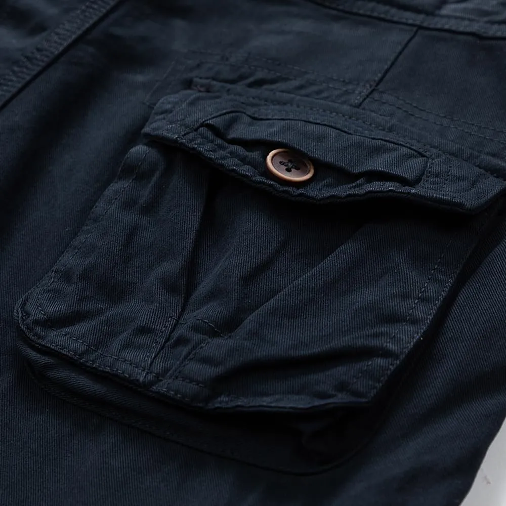 Men's Multi Pockets Military Cargo Shorts Summer Regular Fit Cotton Tactical Shorts