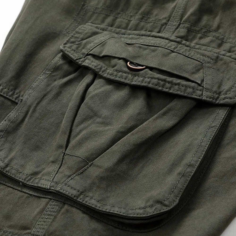 Men's Multi Pockets Military Cargo Shorts Summer Regular Fit Cotton Tactical Shorts