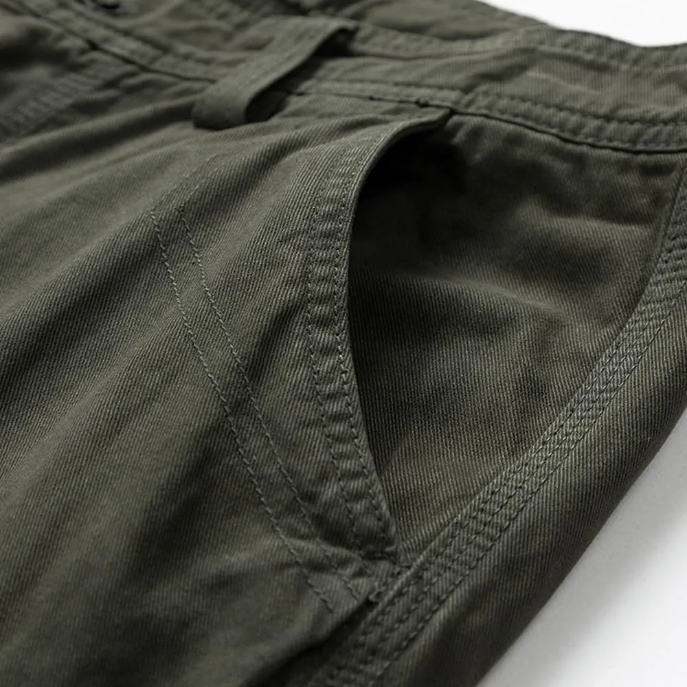 Men's Multi Pockets Military Cargo Shorts Summer Regular Fit Cotton Tactical Shorts