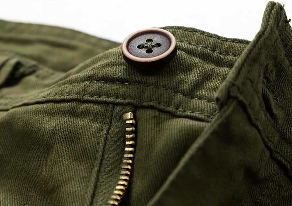 Men's Multi Pockets Military Cargo Shorts Summer Regular Fit Cotton Tactical Shorts