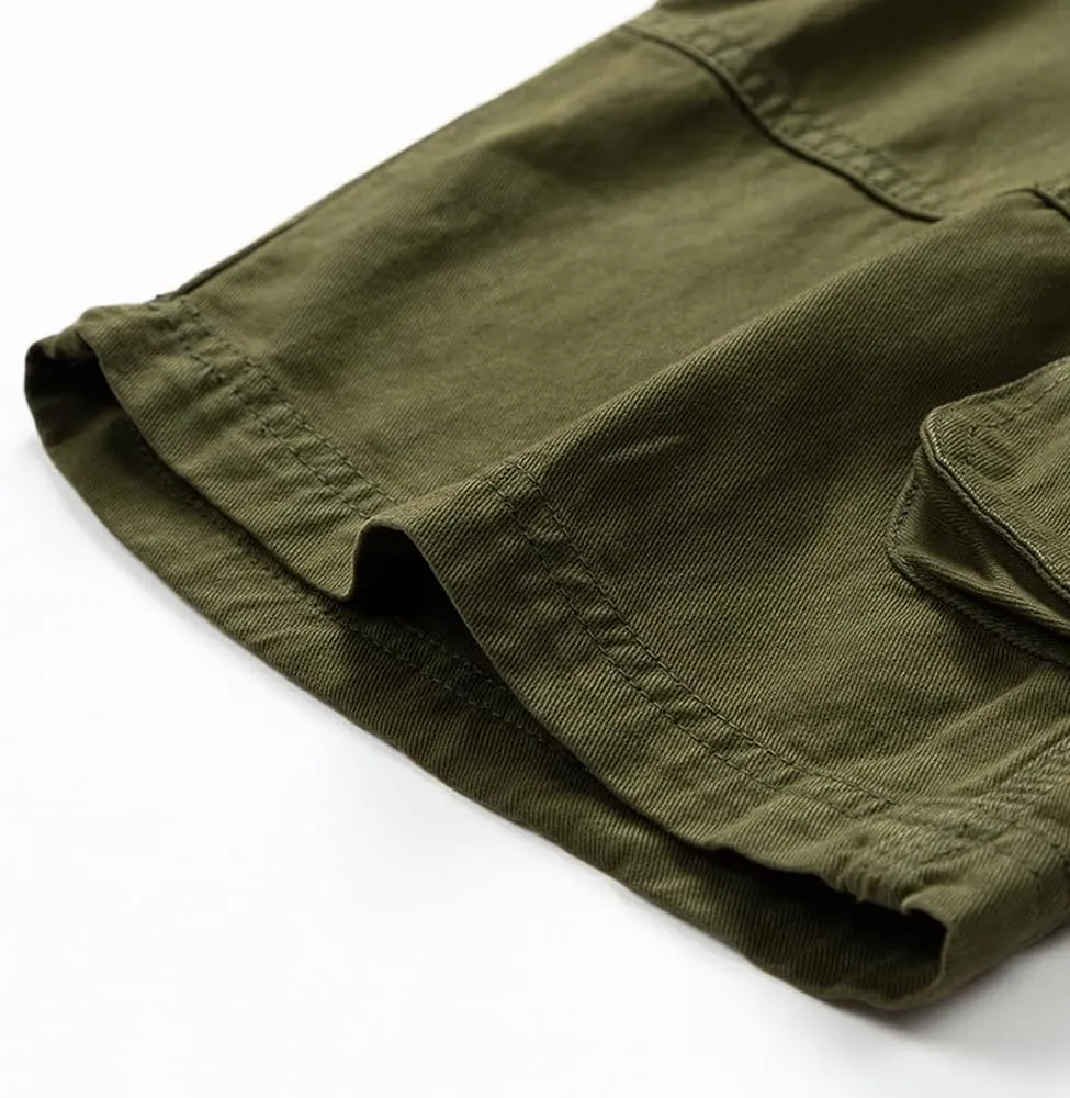 Men's Multi Pockets Military Cargo Shorts Summer Regular Fit Cotton Tactical Shorts