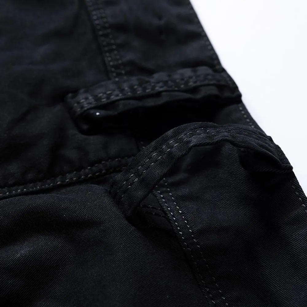 Men's Multi Pockets Tactical Cargo Shorts Summer Regular Fit Cotton Work Shorts