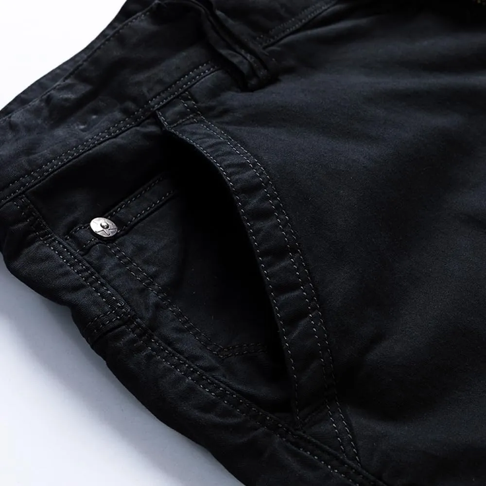 Men's Multi Pockets Tactical Cargo Shorts Summer Regular Fit Cotton Work Shorts