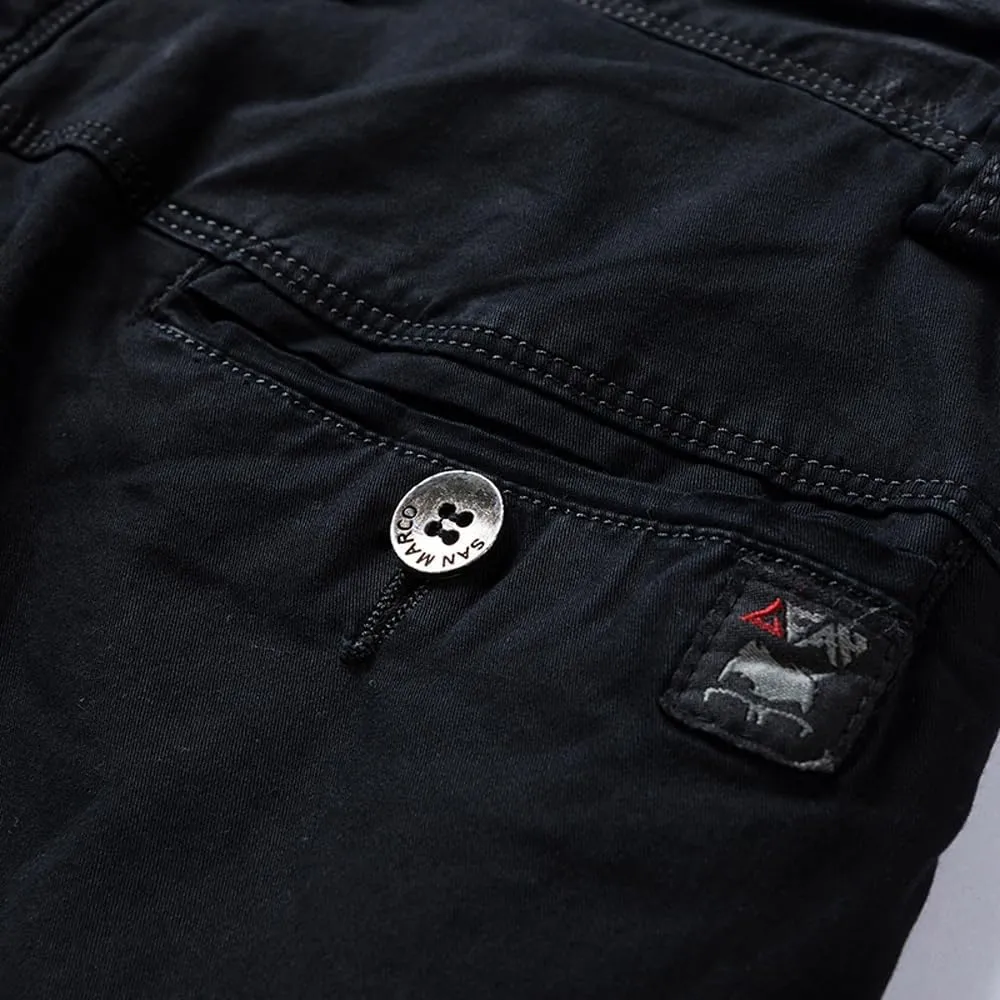 Men's Multi Pockets Tactical Cargo Shorts Summer Regular Fit Cotton Work Shorts
