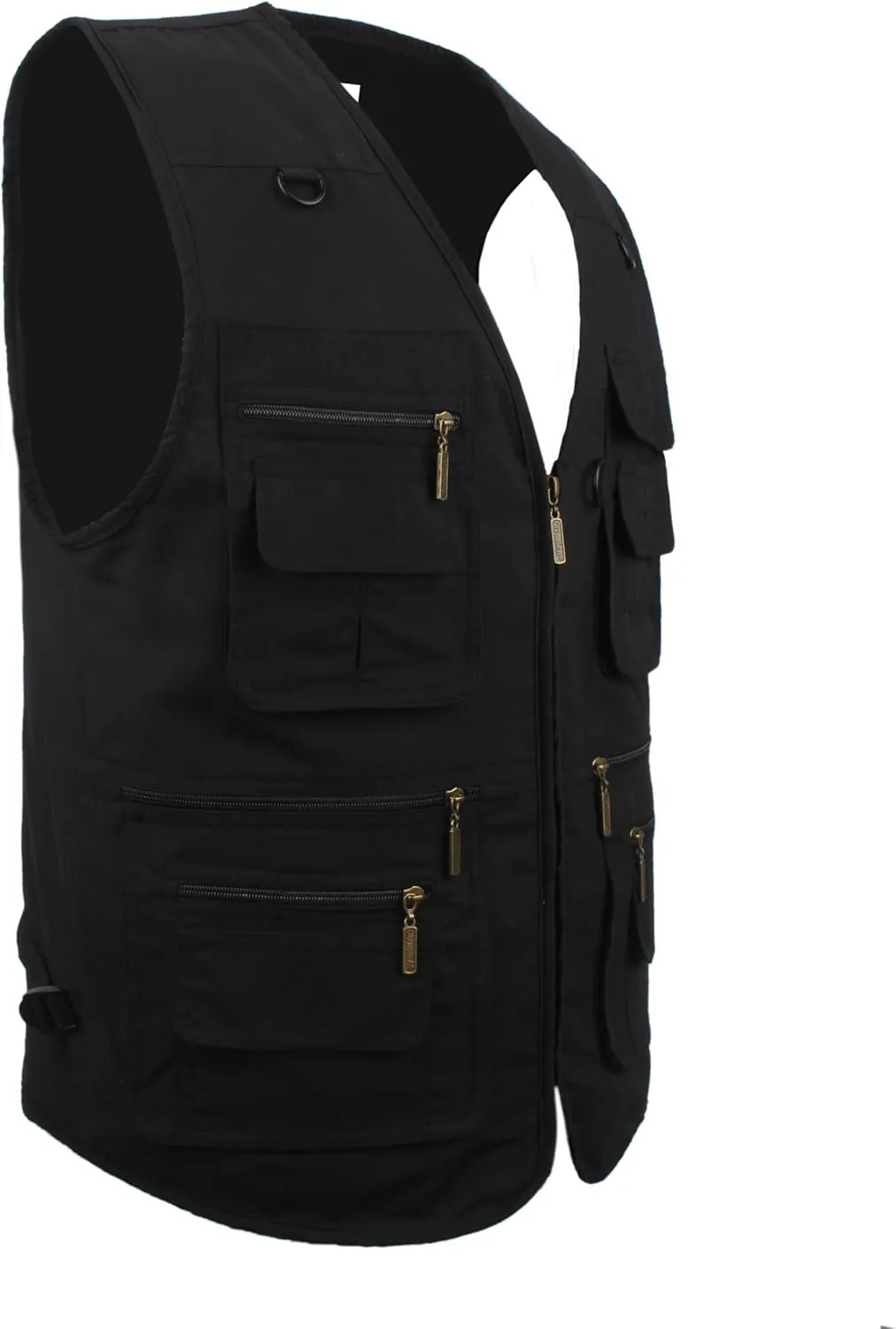 Men's Poplin Outdoors Travel Sports Multi-Pockets Work Fishing Vest