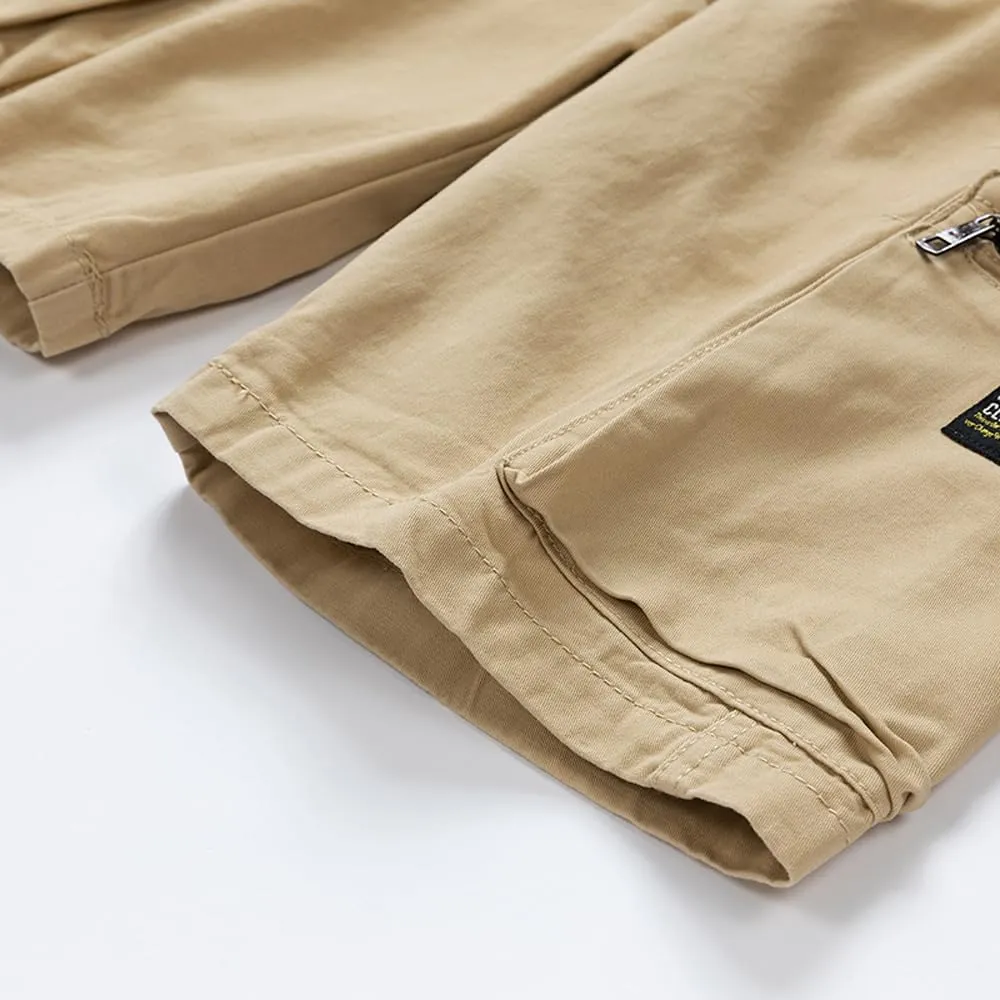 Men's Regular Fit Tactical Cargo Shorts Summer Cotton Multi Pockets Military Shorts